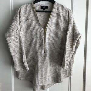 ABS BY Allen Schwartz gold zip front sweater